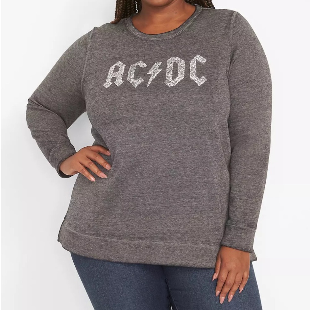 Lane Bryant AC/DC Bling Embellished Graphic Sweatshirt